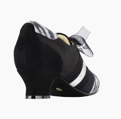 Pratica Donna Nero Zebra Talon 4 cm