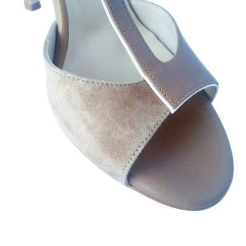Entonces Naima Soft Taupe Camoscio Borra Talon 7