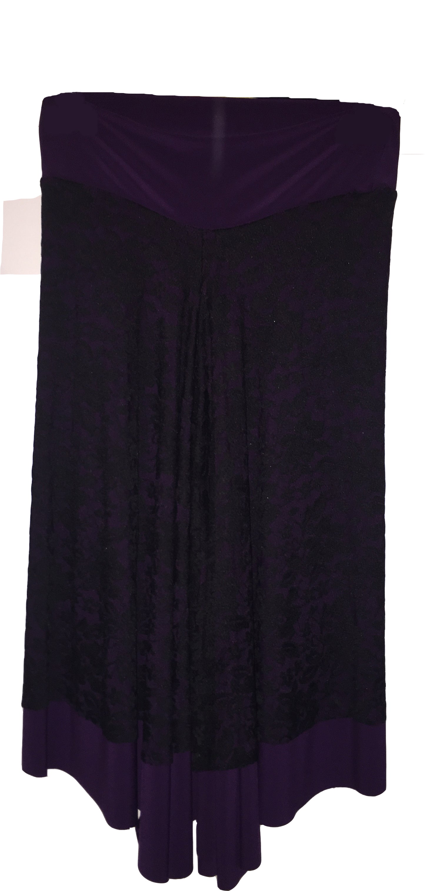 TI Jupe milonguera violette dentelle noire UNIQUEMENT EN STOCK, PAS DE COMMANDE POSSIBLE EN ARGENTINE