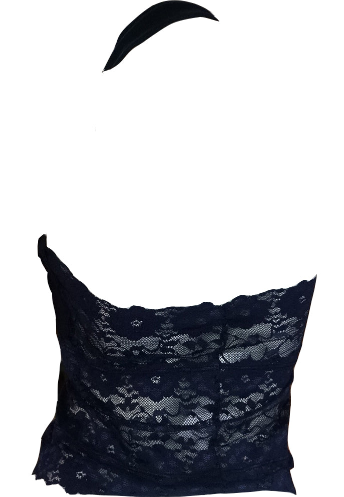 MJ 21 top dentelle bleu