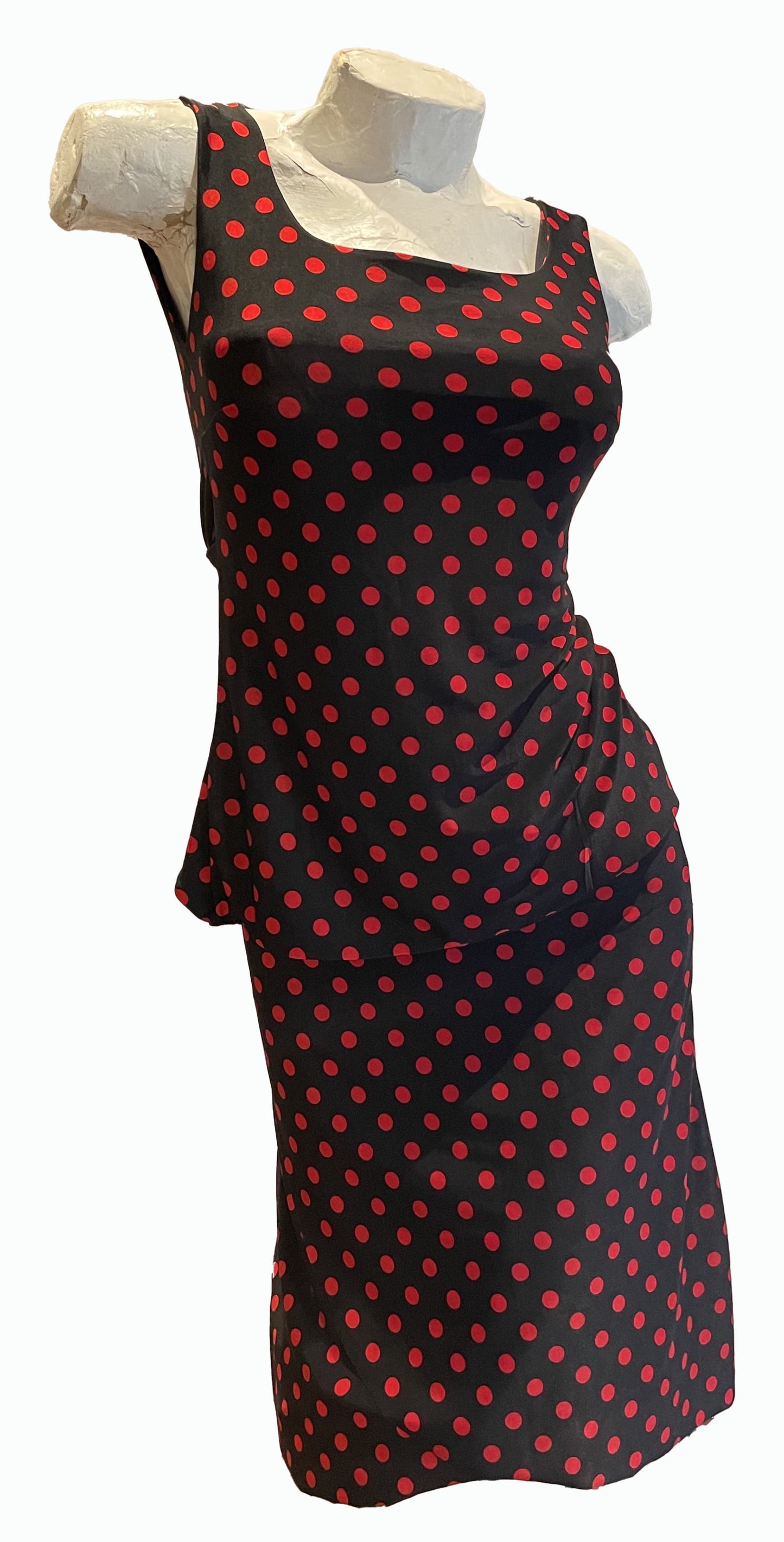 NOUVEAU Collection Tango Imagen Top Noir à pois rouge Tess. (Pois Moyens) UNIQUEMENT EN STOCK, PAS DE COMMANDE POSSIBLE EN ARGENTINE