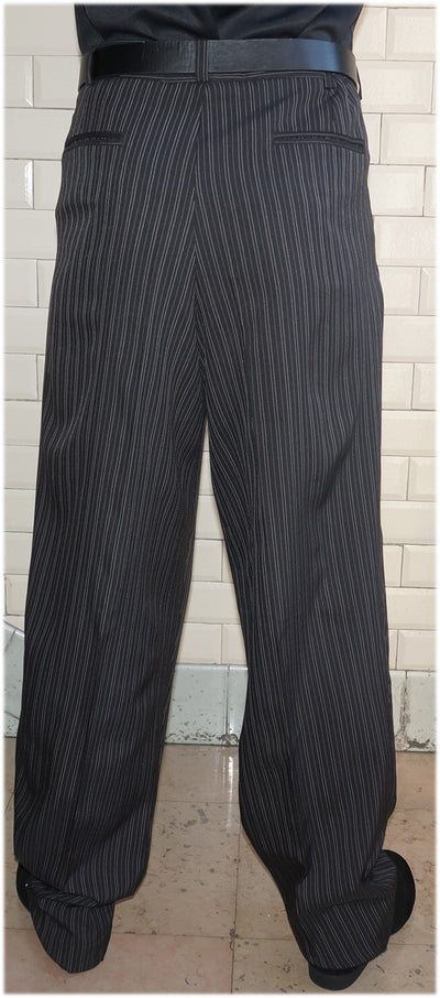 4 Corazones  Pantalon PH 201 gris anthracite double rayure blanche fin à pinces PAS DE COMMANDE POUR CE PRODUIT