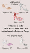 Princesse Tango 20 Cuir blanc strass argent
