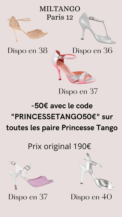 Princesse Tango A19B cuir blanc et daim rose