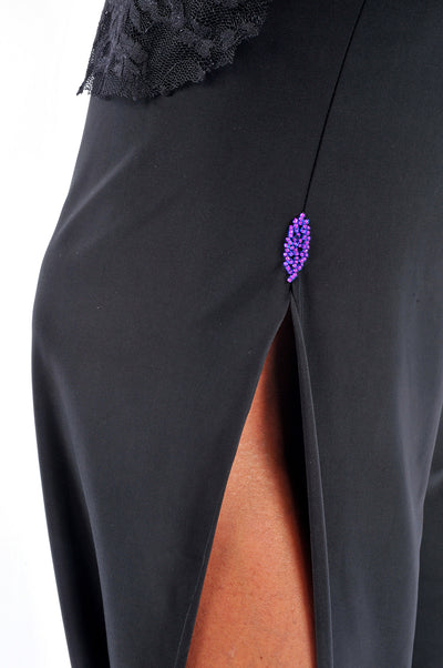 TI pantalon baboucha long perles violettes PAS DE COMMANDE POUR CE PRODUIT