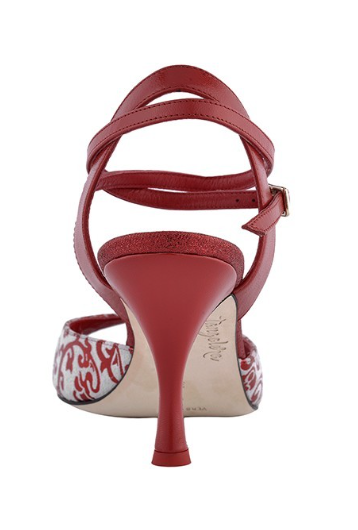 A1CL Camoscio beige / Laminato rosso talon 9