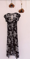 TI robe Yolanda manches courtes noires à fleurs PAS DE COMMANDE POUR CE PRODUIT