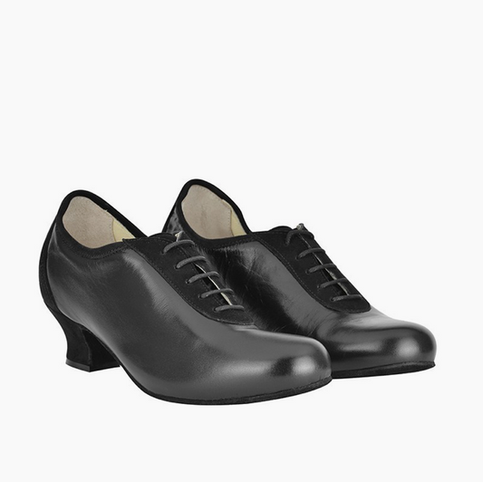 Pratica Donna Nappa Nera Tacco Talon 4 cm