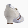 Pratica donna Pizzo panna Tacco 4 cm