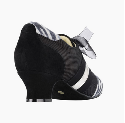 Pratica Donna Nero Zebra Talon 4 cm