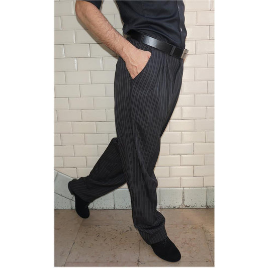 4 Corazones  Pantalon PH 201 gris anthracite double rayure blanche fin à pinces PAS DE COMMANDE POUR CE PRODUIT