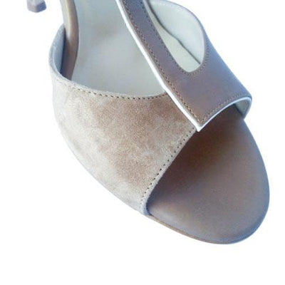 Entonces Naima Soft Taupe Camoscio Borra Talon 8