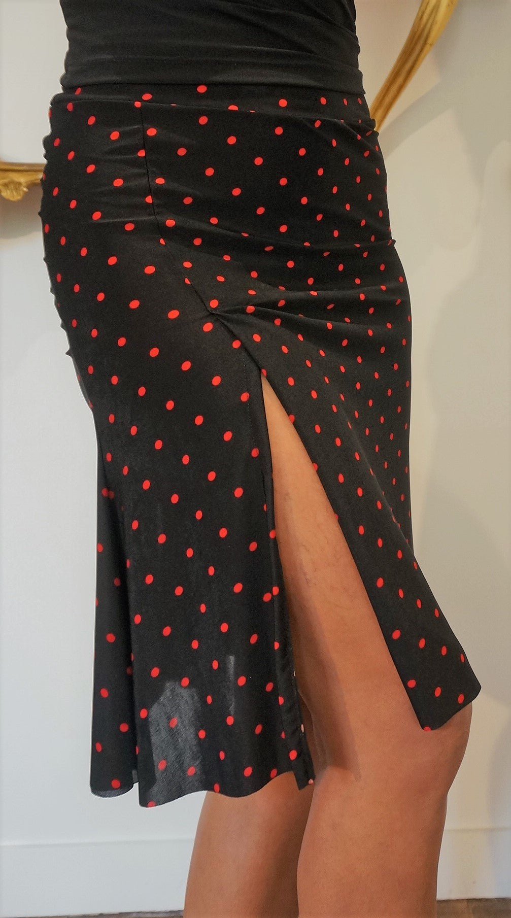 Jupe pois rouge discount