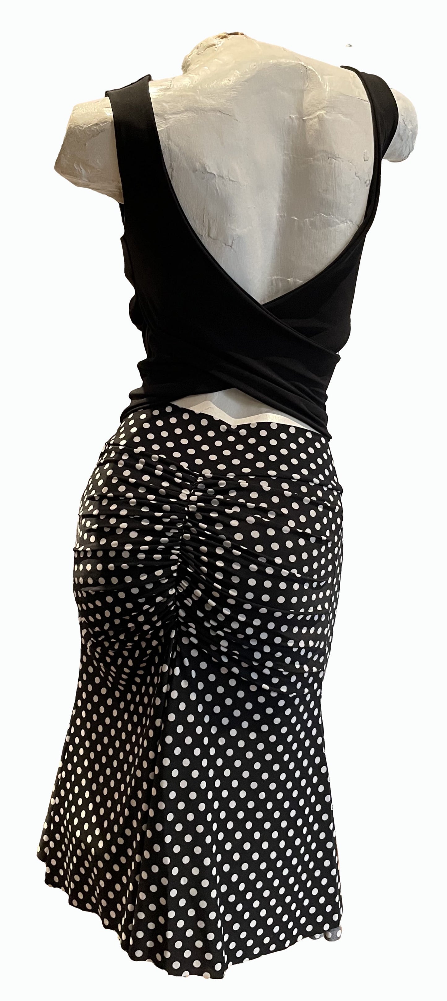 TI jupe PIN noire à pois blancs UNIQUEMENT EN STOCK, PAS DE COMMANDE POSSIBLE EN ARGENTINE