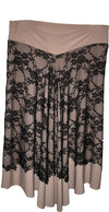TI Jupe milonguera beige dentelle noire. UNIQUEMENT EN STOCK, PAS DE COMMANDE POSSIBLE EN ARGENTINE