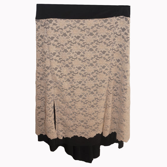 TI Jupe milonguera noire dentelle beige PAS DE COMMANDE POUR CE PRODUIT