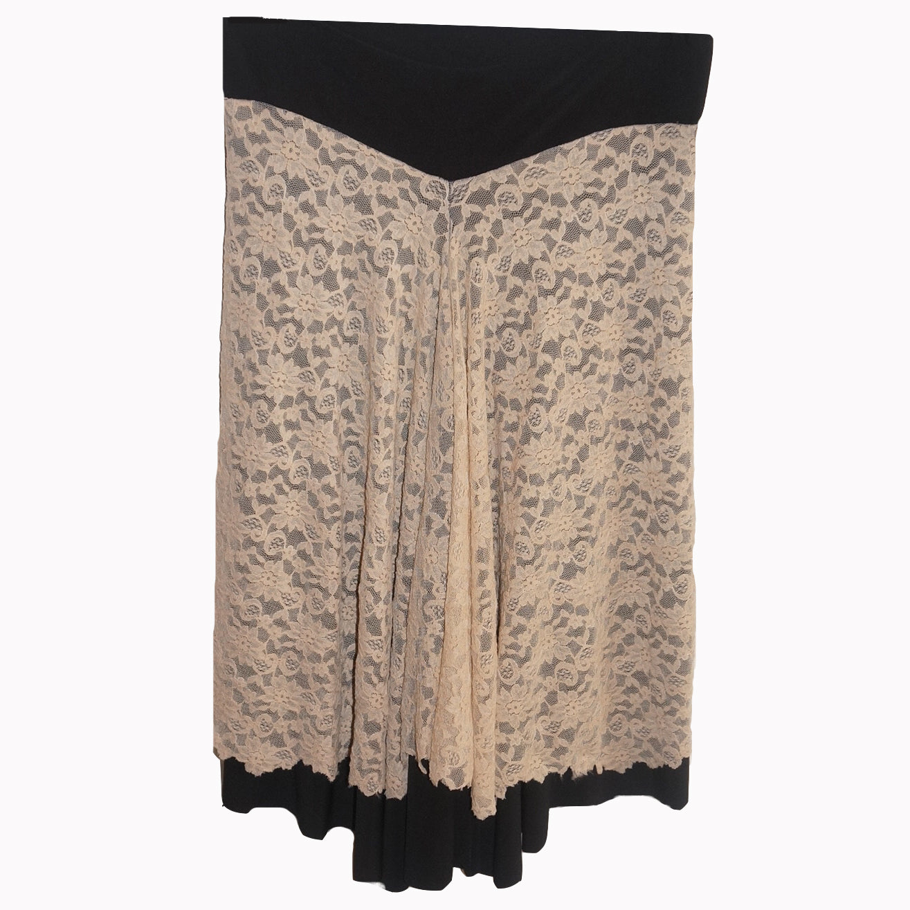 TI Jupe milonguera noire dentelle beige PAS DE COMMANDE POUR CE PRODUIT