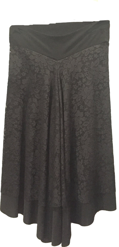 TI Jupe milonguera noire dentelle noire. UNIQUEMENT EN STOCK, PAS DE COMMANDE POSSIBLE EN ARGENTINE