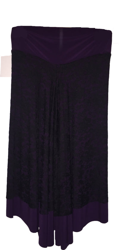 TI Jupe milonguera violette dentelle noire UNIQUEMENT EN STOCK, PAS DE COMMANDE POSSIBLE EN ARGENTINE