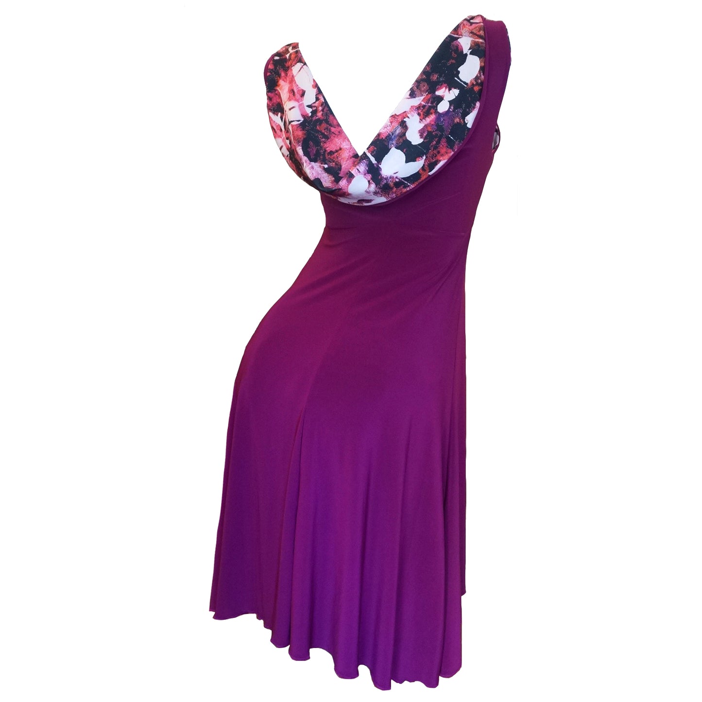 DNI 1 Robe Lie de vin et fleurie noir dégradé fuchsia PAS DE COMMANDE POUR CE PRODUIT